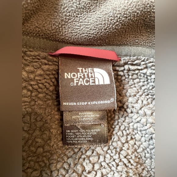 North Face Jacket Men’s Size Medium Gray Fleece Full-Zip Sherpa Lined Chimborazo - Picture 3 of 9